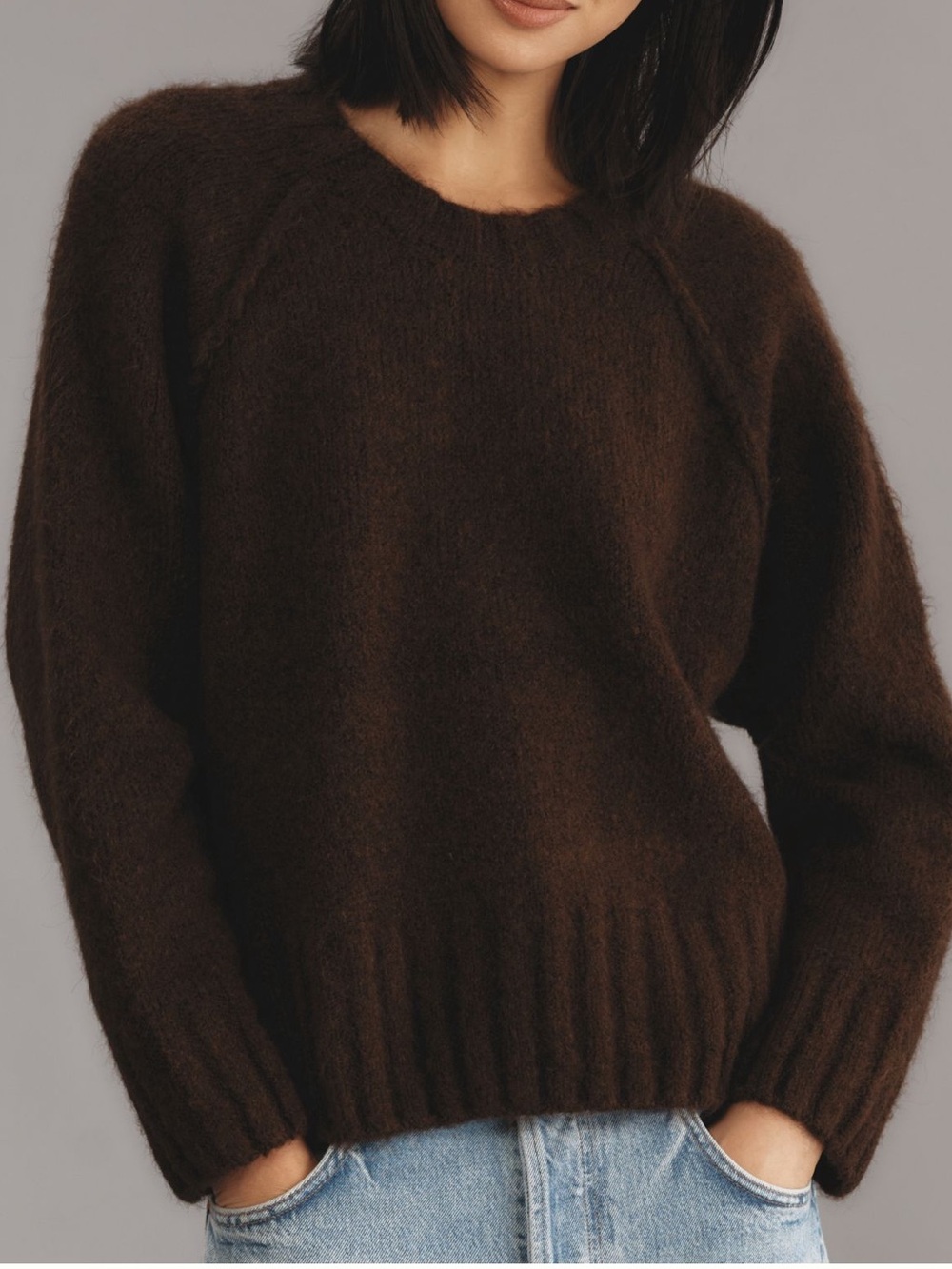 Anthropologie Cline Chunky Crew-Neck Sweater S